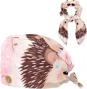 [YTYVAGT] Scrub Caps Women,Scrub Hats Suitable for Women,Animal Love Wave Stripes