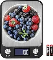 Food Digital Kitchen Scale, Yakiter Multifunction Scale Measures in Grams and oz for Cooking Baking, 1g/0.1oz Precise Graduation,High Precision Electronic Scale with LCD Display (Black)