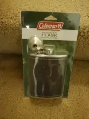 Coleman 2000016400 8-Oz. leather Tailgater Flask and Funnel