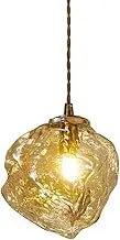 CJLWSLCO Island Pendant Light Lava Irregular Shape Glass Hanging Ceiling Lamp Retro Chic 1 Light Chandelier G9 Socket Contemporary Suspension Lighting for Kitchen Dining Room Bedroom Bar Foyer Farmhou