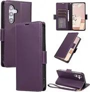 [Procarcasa] for Galaxy S23 FE Wallet Case,for Samsung Galaxy S23 FE 5G Case[6.4 inch] PU Leather Flip Folio Cover with Card Holders Stand Feature Magnetic Clourse Protective Cover-Dark Purple