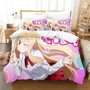 v208 Bed Sheets Anime Himouto! Umaru-chan Bedding Set,Duvet Cover Bed Set Quilt Cover Pillowcase,King Queen Twin Size Boys Girls Adults 3-Piece Beddin