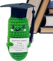 Emotional Support Pickle - Cute Knitted Cucumber Dolls Pickle Toys,Cute Pickle Crochet Doll Knitted Wool Doll for Kids Friends Decoration Encouragement