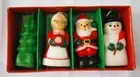 KMART Vintage look Santa Mr & Mrs Claus Tree Snowman Candles MIB Christmas