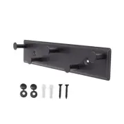Coat Rack Wall Mount Wall Coat Rack Screw in, Metal Door Hooks 5 Rails Black