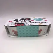 Disney MICKEY MOUSE HEAD ICONS HEARTS SET OF 2 Ramekins NEW