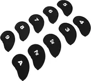 JOINPAYA 10pcs Set Durable Golf Iron Headcovers Set with Numbered Tags Thickened Cloth Golf Club Protectors for Optimal Club Organization and Protection
