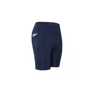 Women Performance Athletic Compression Shorts With Side Pocket Navy Activewear Shorts