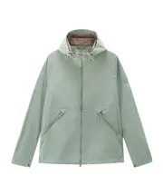 Woolrich Zip-Up Crinkle Windbreaker L Green