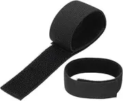 uxcell Boot Straps, 14" Boot Trousers Elastic Ankle Straps Pants Leg Bands Blouses Straps Ankle Hook and Loop Fit for Men Women Gardening Hiking Fishing Cycling Hunting (2 Pack, Black)