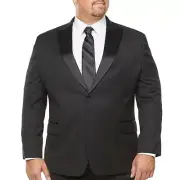 Men's Stafford Big & Tall Classic Fit Coolmax Tuxedo Jacket - Black - 60 Big Reg