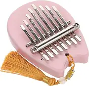 BESTonZON Mini Acrylic Thumb Piano Key Finger Harp Instrument for Portable Musical Pink for Early Music Education and Exploration