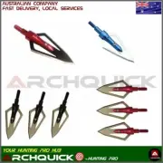 6x Archery Hunting Broadheads - 2 Blade 100/125grain Compound bow Recurve Bow