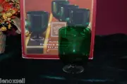 Set of 4 Lenox Holiday Vogue Emerald White Wine Glass New in Box first quality