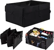 Car Organiser for Front and Back Seat, Car Storage Organizer for Kids with Multi- Pockets, Multifunctional Car Folding Organizer, Car Backup Organizer for Toys, Books, Water Cups, Umbrellas