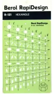 NEW Berol RapiDesign Template R-121 - HEXANGLE