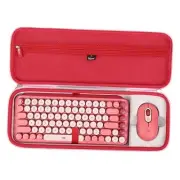 Shockproof Carrying Case for Logitech POP Keys Mechanical Wireless Pink