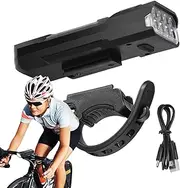 LED Bike Lights,Rechargeable Bike Lights Waterproof | Energy-Saving High Lumens Bright White Red Lighting, Shockproof High Low Beam Electric Scooter Accessories for Outdoor Adventure