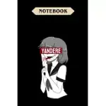 NOTEBOOK: YANDERE COSPLAY ANIME SENPAI JOURNAL -6X9(100 PAGES)BLANK LINED JOURNAL FOR KIDS, RAMEN, ANIME, MANGA LOVERS, STUDENT,