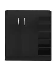 Artiss Shoe Rack Cabinet 21 Pairs Adjustable Shelves Black Clair