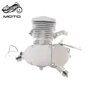 For Motorized Motorised Bicycle Bike Cycle Silver 80cc 2 Stroke Gas Engine