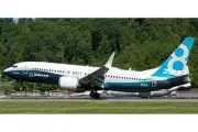 KJ-B73M-095 Aviation 200 737 MAX 8 1/200 Model N8701Q Boeing w/Stand