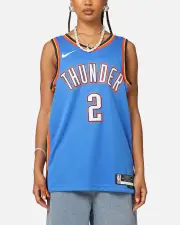 [Nike] Nike Shai Gilgeous-alexander Oklahoma City Thunder #2 Icon Edition 2022/23 Nike Dri-fit Nba Swingman Jersey Signal Blue - Size M M Signal Blue