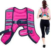 Stepfowarder Weighted Vest, 3kg/5kg Weight Vest with Reflective Stripe for Training Workout, Running, Fitness, Jogging, Cardio, Walking