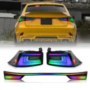 RGB LED Tail Lights For Lexus IS250 300H 350 F 2014-2020 Rear Lamps Left+Right (for: Lexus)