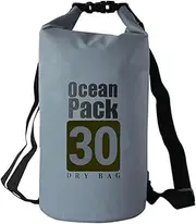 Dry Bag Backpack Shoulder Bag Swimming Bag Camping Bag Stream Tracing Bag Drifting Barrel Floating Bag PVC High High Frequency Seaming Sports Bag for Men/Women Grey 30L Backpack