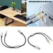 Headphone Microphones Splitter Adapter 3.5mm Cable for Gaming Consoles and PC