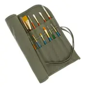 24 Slots Paint Brush Canvas Pouch Roll Up Storage Bag for Acrylic Oil Face Brush