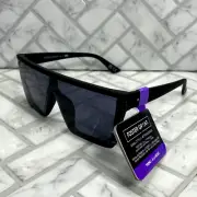 NWT Foster Grant Sunglasses TR 20 09 BLK Black Trend Shield Frames 100% UVA-UVB