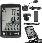Bike Odometer and Speedometer, Cordless Biking Speed Gauge, Digital Waterproof Luminous Bicycles Computer for Speed and Performance Tracking for Road Bikes Dirtbikes ATV Scooters