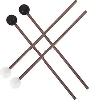 GALPADA 2 Pairs Rubber Head Drumsticks Lightweight Steel Tongue Drum Mallet for Percussion Instruments Portable and Easy to Play for Beginners and Professionals