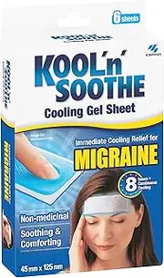 Kool 'n' Soothe Migraine and Headache Cooling Sheets, 6 count - Natural Cooling Relief - Cooling gel sheet