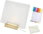 Ｂｅｓｇａ Acrylic Display Planner Board LED Handwriting Tablet Drawing Tablet Collectible Glow Memo Board for Study Room Home Office, Style C