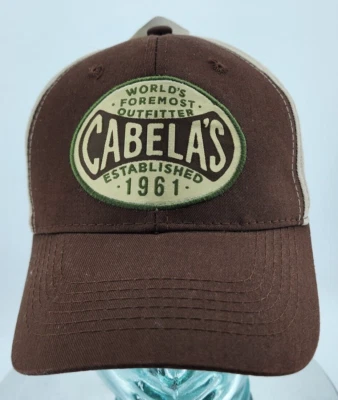 NEW Cabela’s EST 1961 Logo Brown / Tan Snapback Adjustable Baseball Cap OSFM