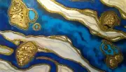 Resin Geode Painting, Resin Art, Geode Art, Abstract Art, Home Decor, Wall Art,