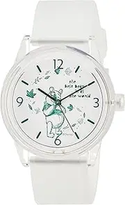 Q&Q Smilesolar(キューアンドキュー スマイルソーラー) DISNEY COLLECTION R02A-505VK Women's Winnie the Pooh Watch, Analog, Waterproof, 10 ATM Waterproof, Urethane Strap, Clear, clear