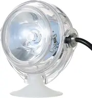 Aquarium Waterproof LED Spotlight Submersible Light Convex Lens Design with Suction Cup Fish Tank Decorative Light Color Changing GTRH