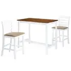 vidaXL Bar Table and Stool Set 3 Pieces MDF Dark Brown
