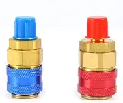 Zohisin Automotive high Side Adapter Low Pressure Coupler 12. 0×9. 0×2. 0 r134a auto car Quick Coupler Connector Brass adapters Low high Side ac Manifold 134a Quick Connect Low