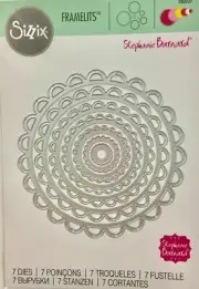 SIZZIX CUTTING DIES EMBOSS & STENCIL ~CIRCLES SCALLOP CODE 560021 -B14