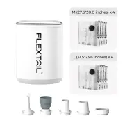 Outdoor Mini Camping Pump With Lamp For Sleeping Pad White Pump+Vacuum Bags