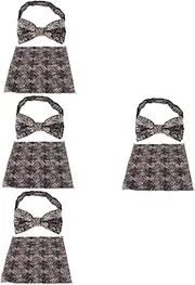 [OATIPHO] Bow Tie Pocket Square Bow Ties for Men Pretied Handkerchiefs for Men Decorative Pocket Square Men Classic Bow Tie Suit Handkerchief for Men Mens Pocket Square Polyester