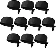 [FOMIYES] 10pcs Unisex Chef Hat Comfortable Kitchen Cooking Hats for Chefs Cooks and Waiters Durable and Practical Design for Professional Appearance Black
