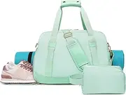 [Cico Rider] Sports Gym Bag for Women, Sport Duffle Workout Bags with Shoe Compartment & Wet Pocket, Small Womens Gym Bags