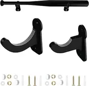 Cosmos 1 Set Acrylic Baseball Bat Wall Mount Holder Stand Horizontal Baseball Bat Display Rack Hanger Softball Bat Wall Mount for Memorabilia & Collectible, Fits to 2-5/8” Barrel (Solid Black)
