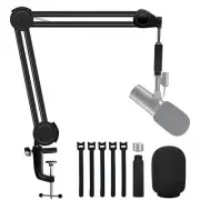 Boom Mic Arm Stand for Shure SM7B with SM7B Pop Filter, Upgraded Adjustable S...